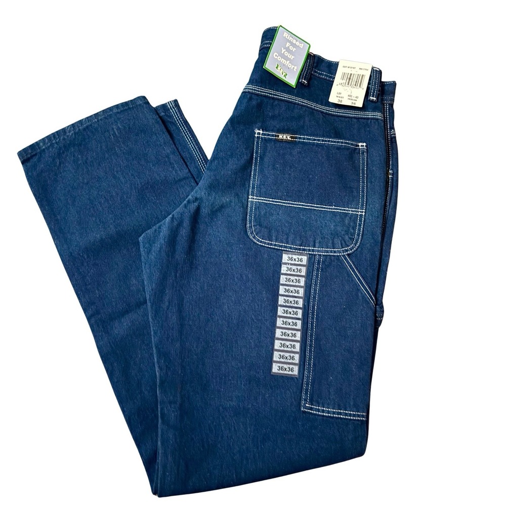 Key‎ Apparel Men's Denim Dungarees Cargo Jeans 36x36 NWT